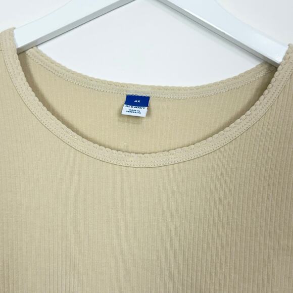 Old Navy Fitted Short-Sleeve Cropped Rib-Knit T-Shirt - Picture 3 of 5